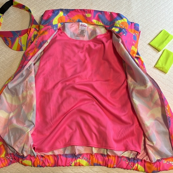 Barbie movie Skating Ken outfit with accessories, neon pink/yellow/blue adult S - Picture 4 of 8
